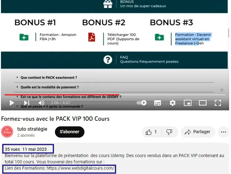 pack vip 100 Cours